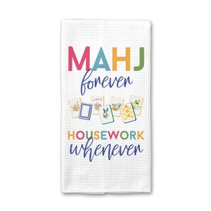 Mahjong Kitchen Towel Mahj Forever Housework Whenever Tiles