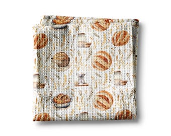Sourdough Bread Waffle Weave Kitchen Towel: Microbakery Proofing Towel