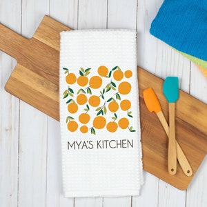 Custom Waffle Weave Dish Towel | Friend Gift | Hostess Gift | Grandma Towel | Grandma Gift | Personalized Kitchen Towel | Spring Towel