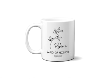 Personalized Maid of Honor Coffee Mug | Maid of Honor Gift | Maid of Honor Wedding Gift | Maid of Honor Mug | Maid of Honor Thank You Gift