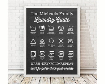 Laundry Paper Print | Laundry Room Decor | Personalized Home Decor | Housewarming Gift | Rustic Decor | Farmhouse Decor | Laundry Wall Art