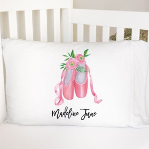 Ballerina Dance Standard Pillowcase | Personalized Pillow Cover | Girls Room Decor | Nursery Decor