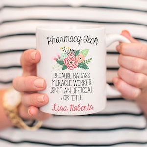 Pharmacy Tech Mug | Personalized Pharmacy Technician Gift | Pharm Tech Appreciation