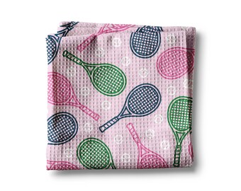 Tennis Kitchen Towel: Waffle Weave, Super Absorbent (16x24")