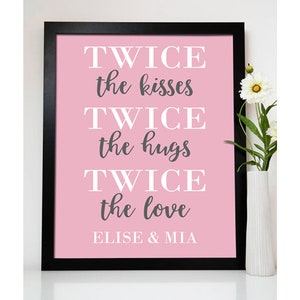 Twin Sisters Wall Art | Twin Sisters Decor | Girls Room | Twin Sister Gift | Girls Room Sign | Girls Bathroom | Sisters Sign | Twin Gift