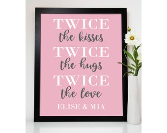 Twin Sisters Wall Art | Twin Sisters Decor | Girls Room | Twin Sister Gift | Girls Room Sign | Girls Bathroom | Sisters Sign | Twin Gift