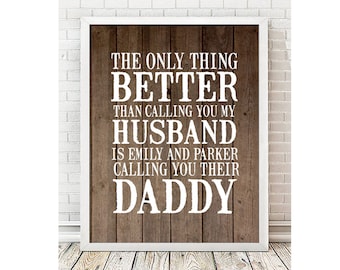 Fathers Day Gift - Dad Gifts from Daughter, From Son, Fathers Day Print, Gift for Dad, Personalized Dad Gift from Kids