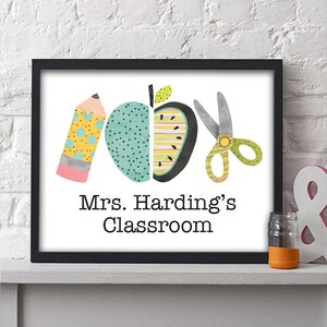 Teacher Classroom Poster | Personalized Classroom Decor | Classroom Teacher Sign | Classroom Wall Art | Teacher Gift