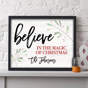 Personalized Christmas Print | Christmas Sign | Personalized Christmas Decor | Farmhouse Christmas Decor | Christmas Wall Decor