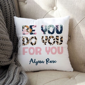 Personalized Be You Do You For You Pillow | Custom Girl&#39;s Bedroom | Girls Personalized Decor | Name Decor | Girls Pillow | Nursery Decor