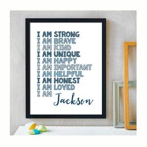 Personalized Boy Print | Personalized Print | Son Gift | Motivational Print | Boys Room Decor | Grandson Gift | Nephew Gift | Boys Wall Art