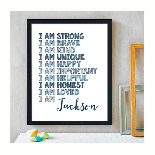 Personalized Boy Print | Personalized Print | Son Gift | Motivational Print | Boys Room Decor | Grandson Gift | Nephew Gift | Boys Wall Art