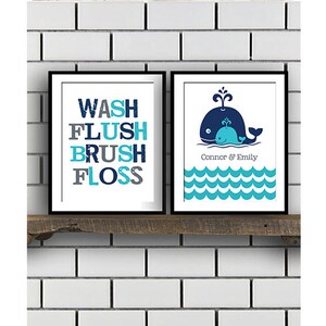 Whale Bathroom Wall Art | Whale Bathroom Wall Art | Nautical Bathroom ...