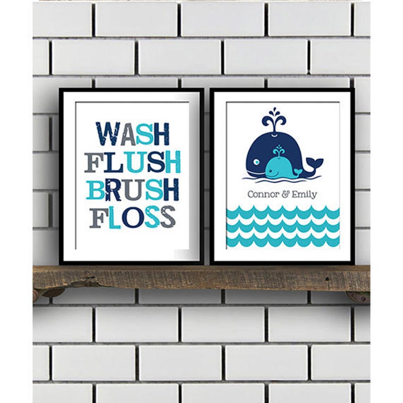 Whale Bathroom - Etsy
