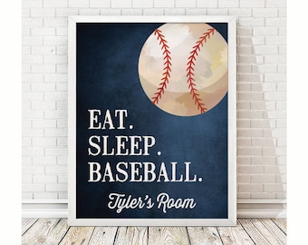 Kids Baseball Print | Boys Bedroom Decor | Personalized Print | Boys Room Decor | Baseball Decor | Playroom Decor