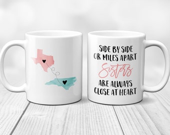 Two State Sisters Mug | Gift Wrap Included | Gift For Sister | Gift For Her | Sister Present