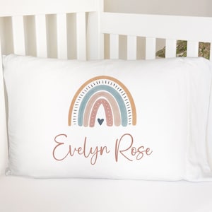 Boho Rainbow Standard Pillowcase | Personalized Pillow Cover | Girls Room Decor | Nursery Decor