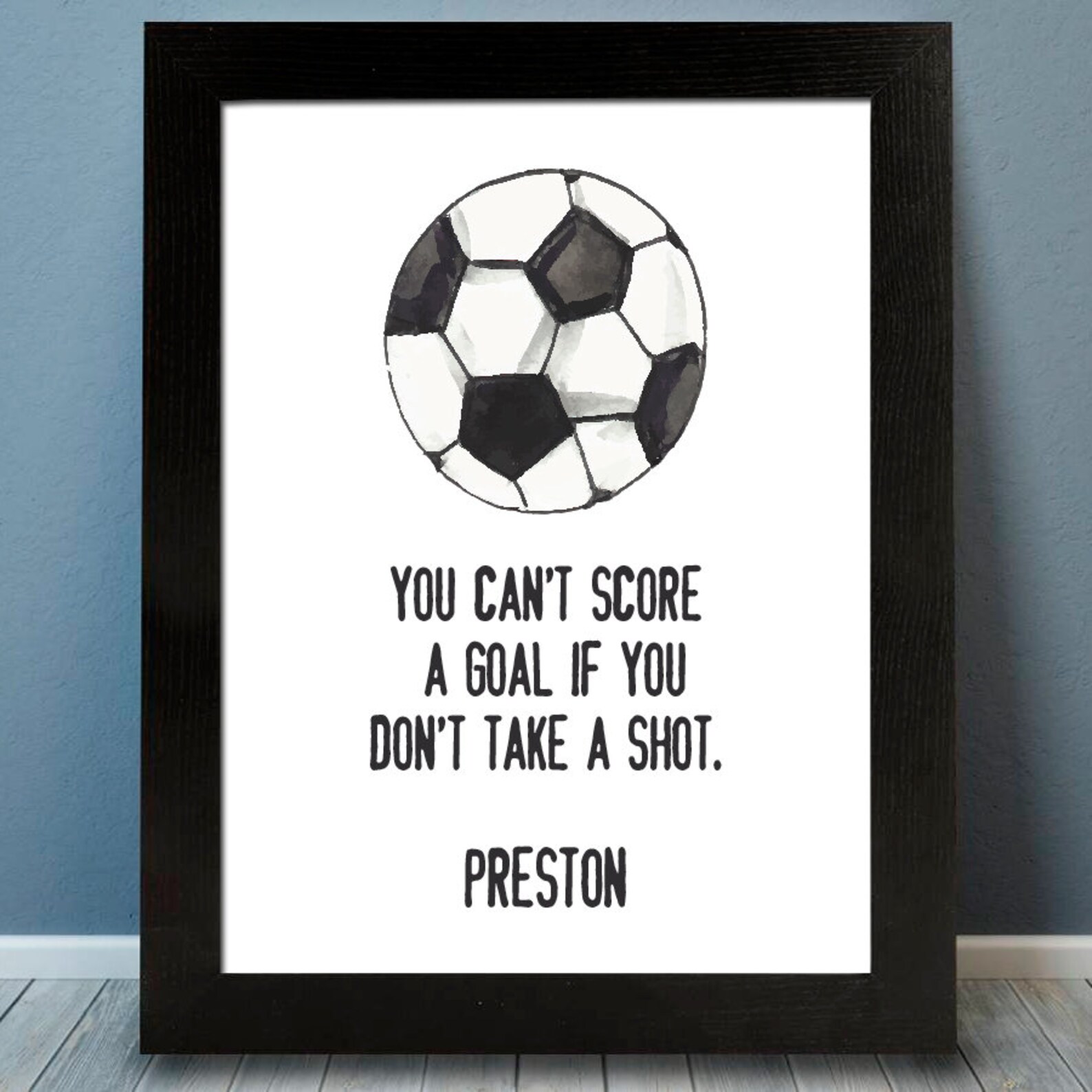 Personalized Soccer Print Motivational Soccer Print Boy Etsy