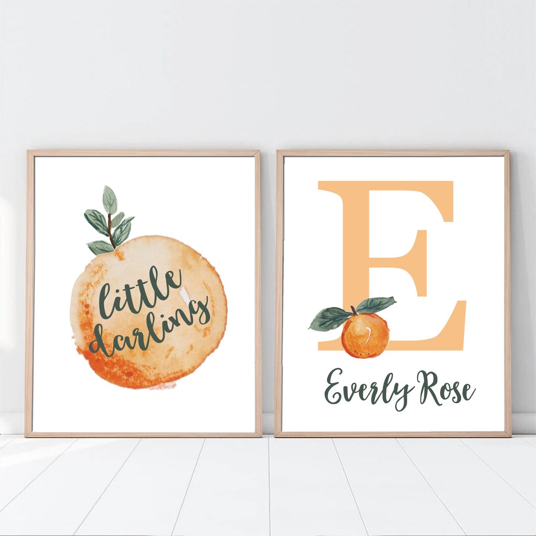 Kids Clementine Wall Art | Kids Room Decor | Girls Name Decor