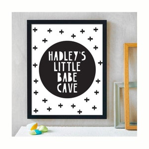 Personalized Little Babe Cave Print | Girls Room Decor | Daughter Gift | Girls Wall Art | Playroom Decor | Girls Bedroom | Girls Nursery Art