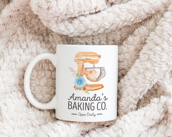 Personalized Baking Mixer Mug: Custom Kitchen Coffee Cup