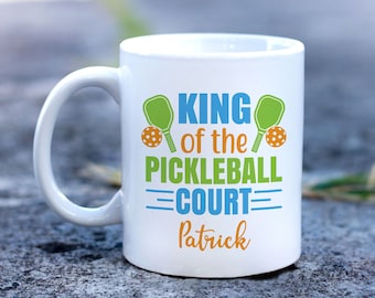 King of Pickleball Mug | Personalized Mug | Pickleball Gift | Sports Coffee Cup | Pickleball Family | Pickleball Player