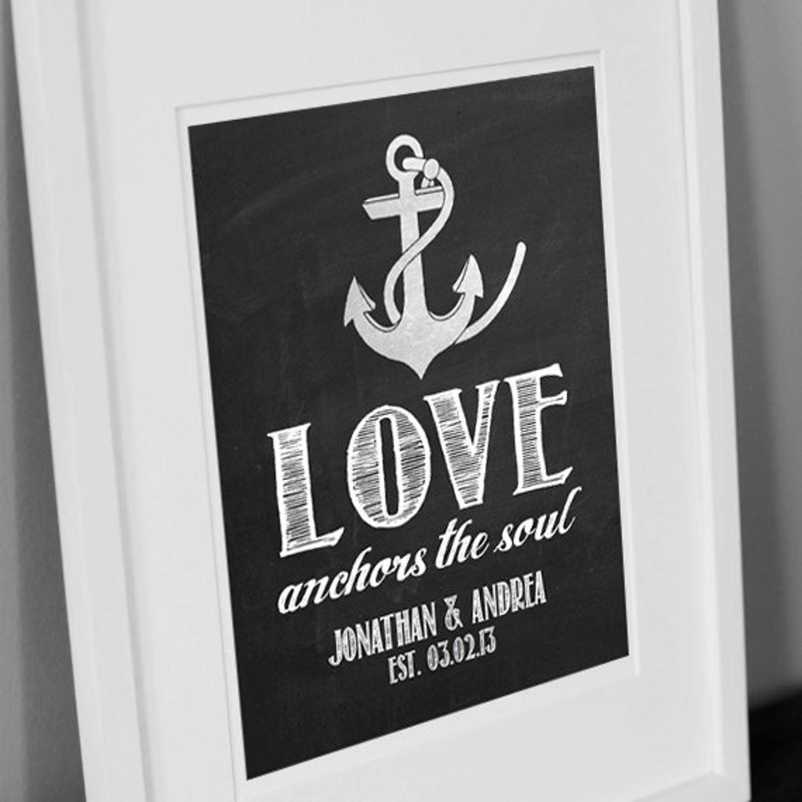 Love Anchors the Soul 8x10 Print Wedding Gift Anchor Print Etsy