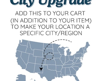 Upgrade to Custom City and State