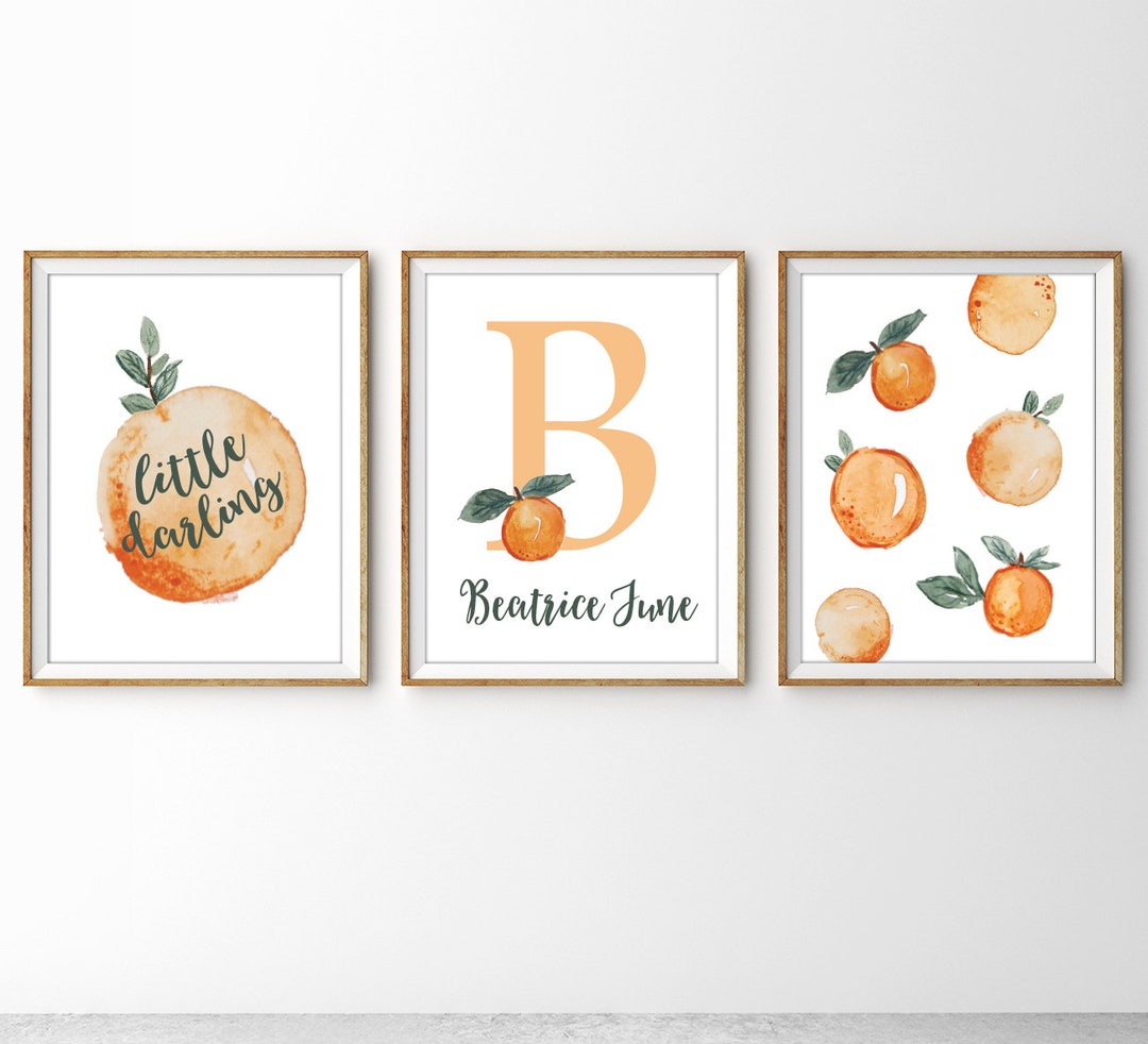 Set of 3 Boho Clementine Prints Girls Room Decor Nursery Print Sets