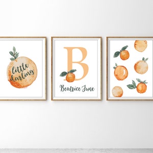 Set of 3 Boho Clementine Prints | Girls Room Decor | Nursery Print Sets | Girls Room | Boho Decor | Set of 3 Prints | Monogram Print