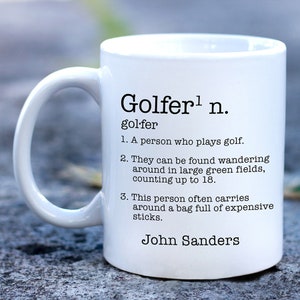 Personalized Golfer Definition Golf Mug | Golfing Coffee Cup | Custom Golf Mug | Father&#39;s Day Gift | Gift for Golfer | Present for Dad
