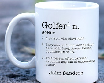 Personalized Golfer Definition Golf Mug | Golfing Coffee Cup | Custom Golf  Mug | Father's Day Gift | Gift for Golfer | Present for Dad