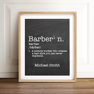 Personalized Barber Print | Barber Shop Decor | Profession Gift | Coworker Gift | Personalized Gift For Your Barber