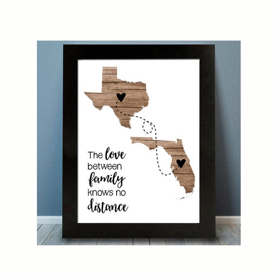 Going Away Paper Art Print | Long Distance Map Gift | Unique