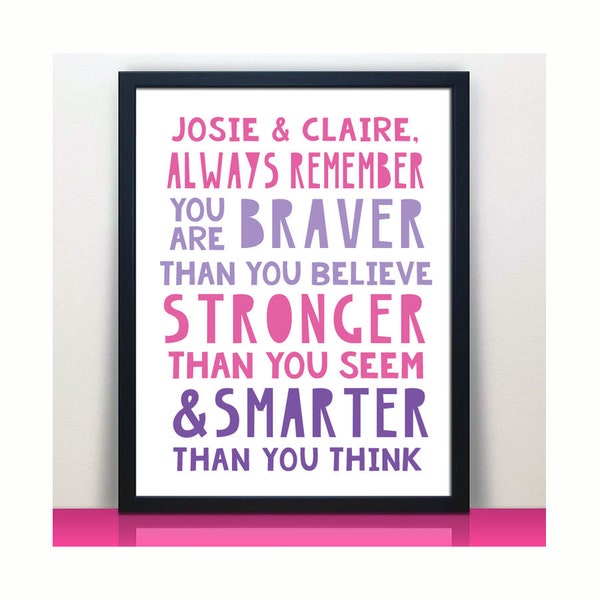 Personalized Sisters Print | Sisters Gift | Kids Room Decor | Sisters Decor | Kids Wall Art | Playroom Decor | Sister Room Print