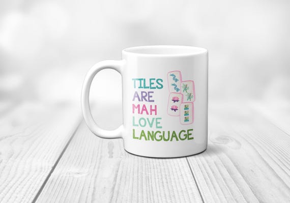 Mahjong Coffee Cup Mug | Tile Game Decor Hostess Gift Funny Mahj Accessories Player Party Present