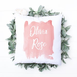 Personalized Girls Name Pillow | Custom Girl&#39;s Bedroom Decor | Girls Personalized Decor | Name Decor | Girls Pillow | Nursery Decor