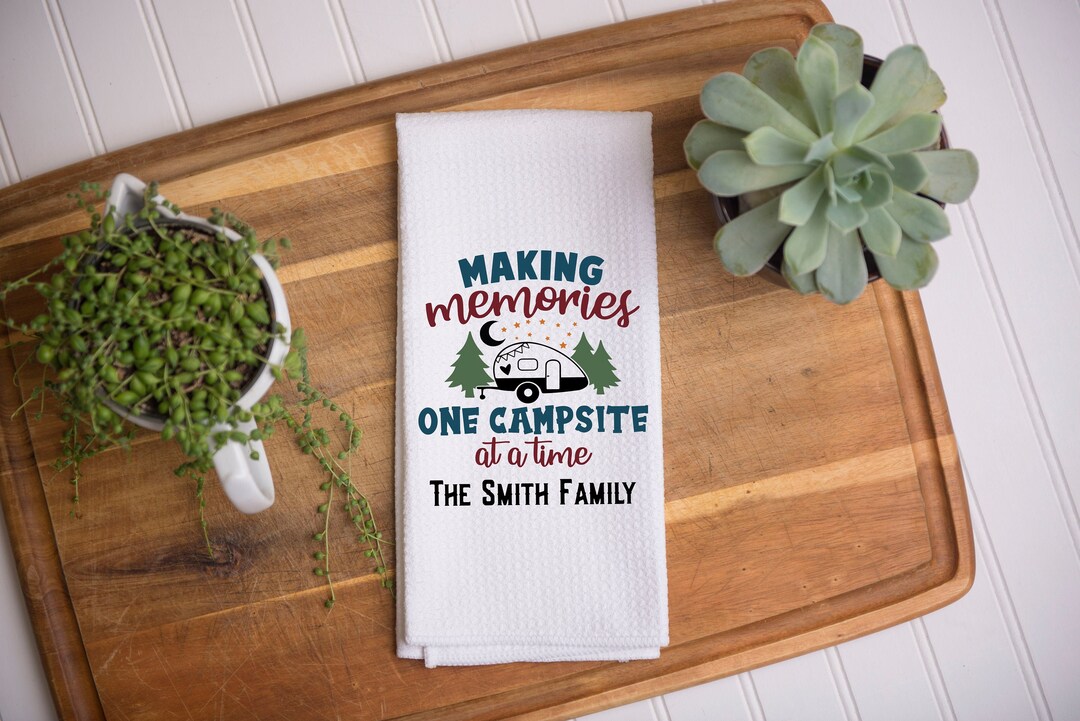 Camping Dish Towel Camping Stories Camper Decor Camper Rules