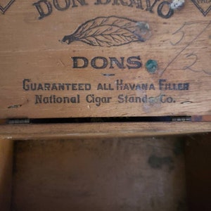 Vintage Wood Cigar Box*Wood Cigar Box*Cigar Storage Box*Recycled Wood Box*Wood Box*NYC Cigar Box*Don Cigars*Havana Cigar Box