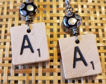 Upcycled Game Piece Dangle Earrings