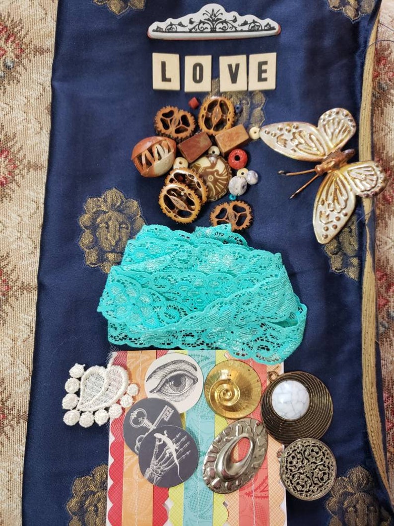 Funky Junk Funky Junk Stash SaleVintage FabricPreloved BeadsRubber StampEmphemeraJewelry FindingsMetal FindingsStash Sale