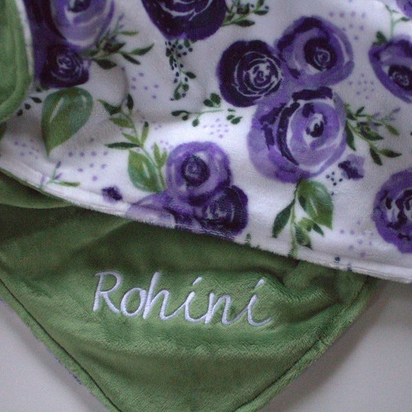 Sugar + Maple Vibrant Rose Minky Blanket