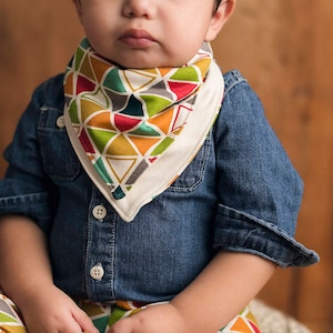 bandana bib, organic cotton knit dribble bib, your choice of color, reversible organic bandana bib, drool bib, inspiring dreams