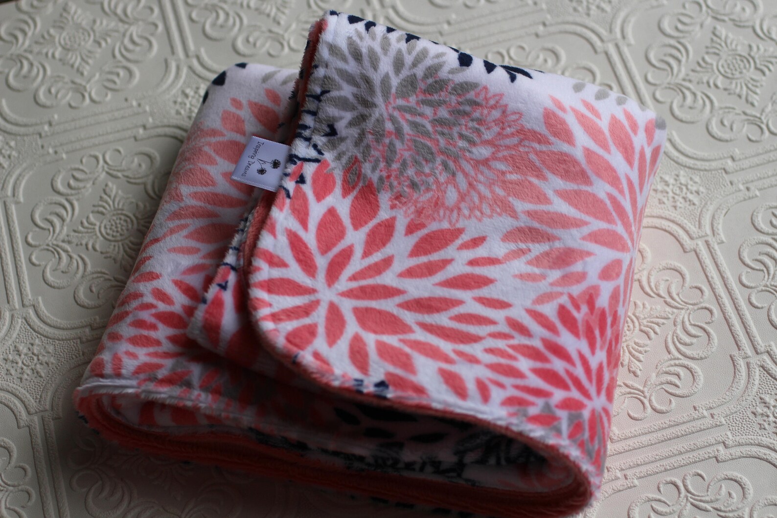 Personalized Baby Girl Blanket Minky Baby Blanket Baby Girl Etsy