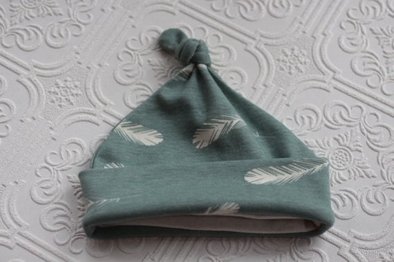 baby hat, organic knot hat, baby knotted hat, baby knot hat, knotted hat, feather baby hat, organic cotton baby hat, newborn hat