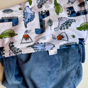 Baby Blanket Personalized, Dinosaur Baby Blanket, Dinosaur Bedding, Baby Blanket, Dinosaur Minky Blanket, Monogrammed Blanket, Baby Boy Gift
