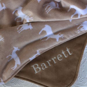 Personalized Deer Blanket for Baby Boy, Shower gift for Baby Boy, Minky Baby Blanket, Baby Blankets Personalized, Monogrammed Baby Blanket