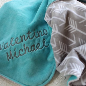 Baby Blanket, Personalized Baby Girl or Boy Shower Gift, Blanket with Name, Personalized Minky Baby Blanket, Nursery Bedding, Newborn Gift
