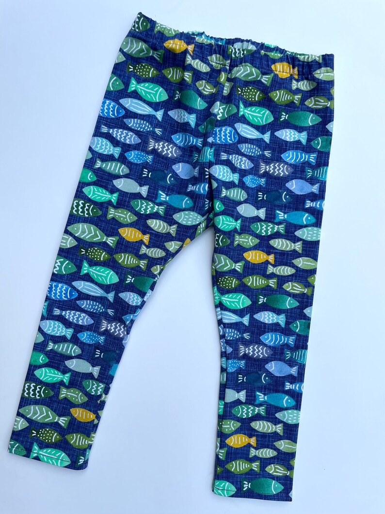 Baby leggings, organic baby clothes, Child Leggings, organic baby pants, baby tights, baby leg warmers, baby pants, toddler leggings Fish