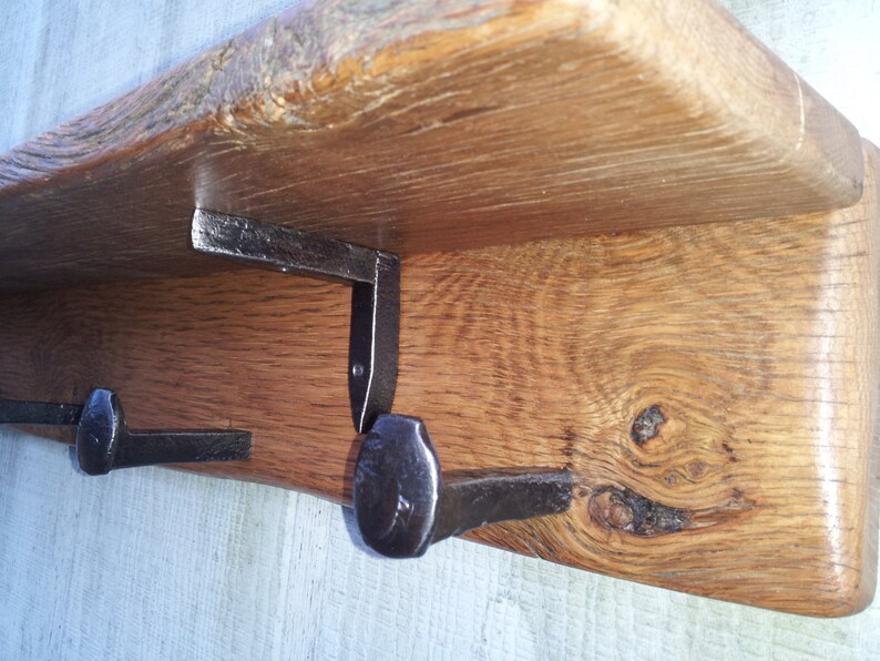 5 railroad spike barn wood wall mount coat rack with Etsy